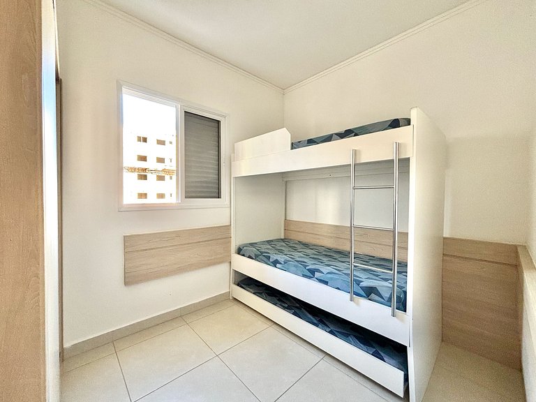 408_Apartamento 2 quartos 200m da praia c/ AC