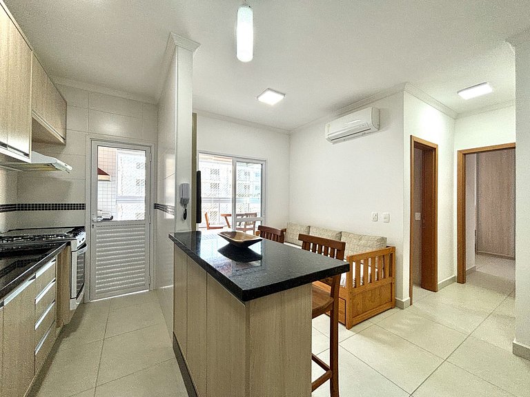 506_Apartamento 2 quartos 200m da praia c/ AC