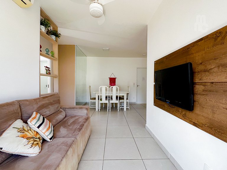 207_Apartamento 2 quartos 100m da praia c/ AC