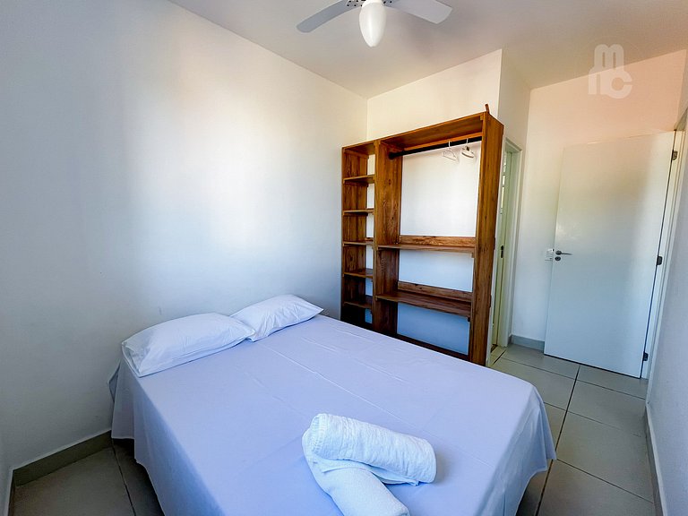 306_Apartamento 2 quartos 200m da praia c/ AC