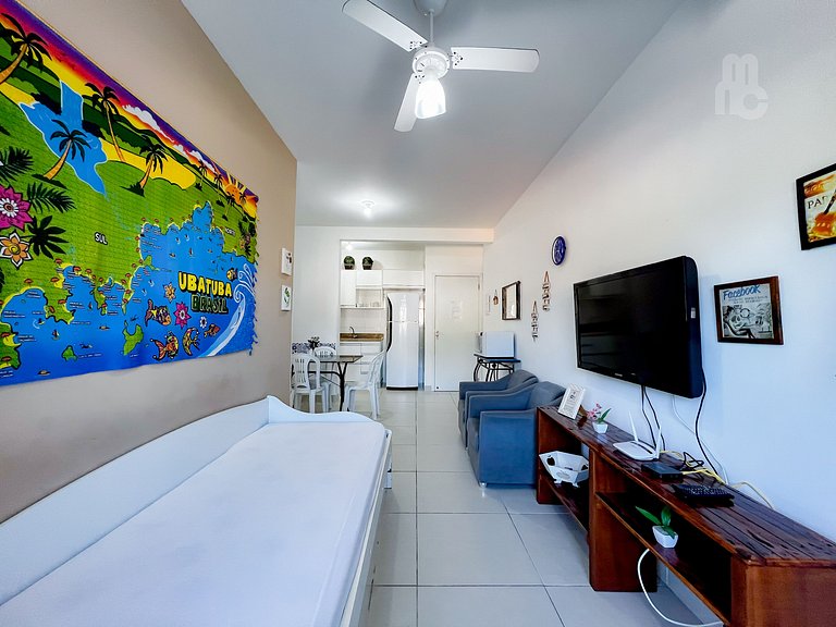 306_Apartamento 2 quartos 200m da praia c/ AC