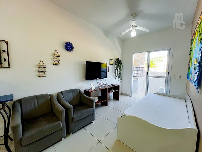 306_Apartamento 2 quartos 200m da praia c/ AC