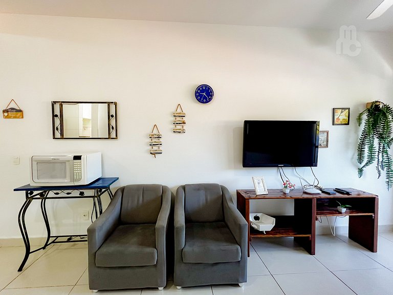 306_Apartamento 2 quartos 200m da praia c/ AC
