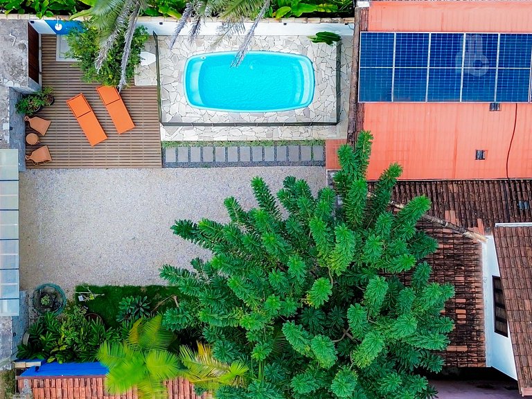 Refúgio em Itamambuca c/ piscina, 4 dorms e AC