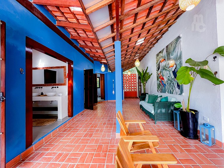 Refúgio em Itamambuca c/ piscina, 4 dorms e AC