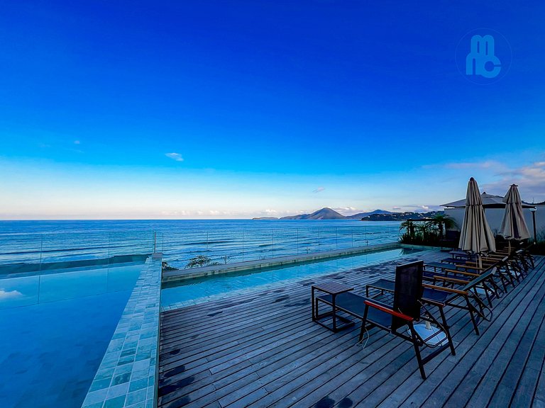 403_Ap 2 quartos pé na areia c/ vista sensacional