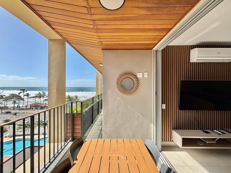 403_Ap 2 quartos pé na areia c/ vista sensacional