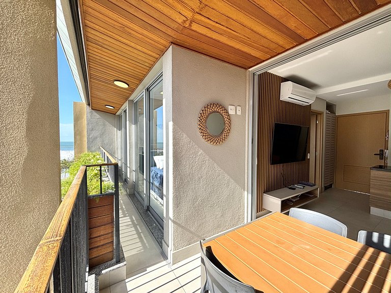 403_Ap 2 quartos pé na areia c/ vista sensacional