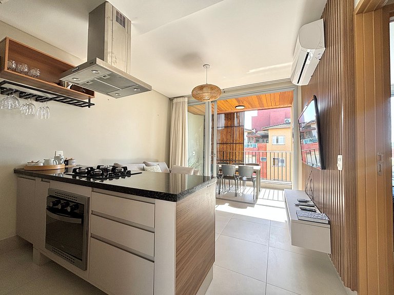 403_Ap 2 quartos pé na areia c/ vista sensacional