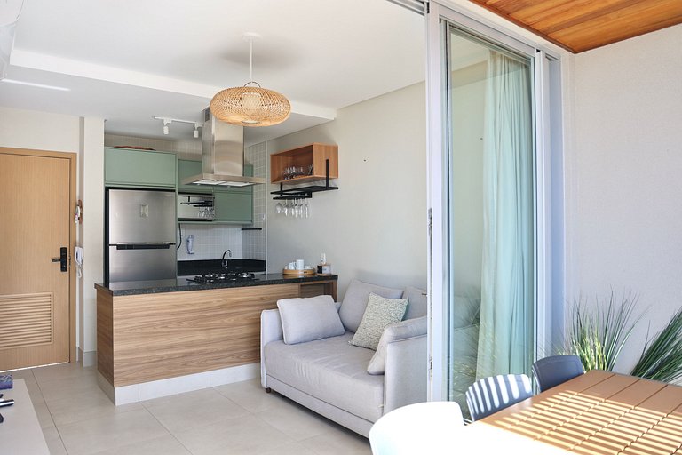 403_Ap 2 quartos pé na areia c/ vista sensacional