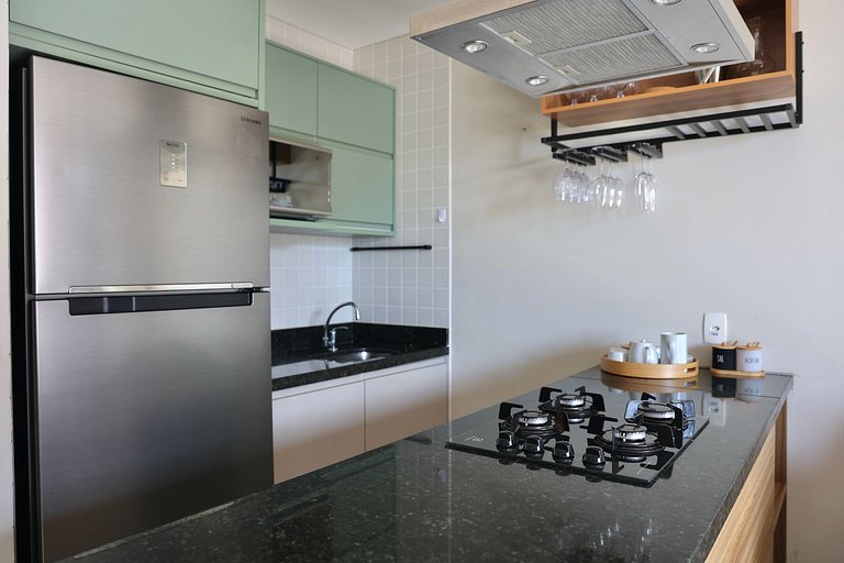 403_Ap 2 quartos pé na areia c/ vista sensacional