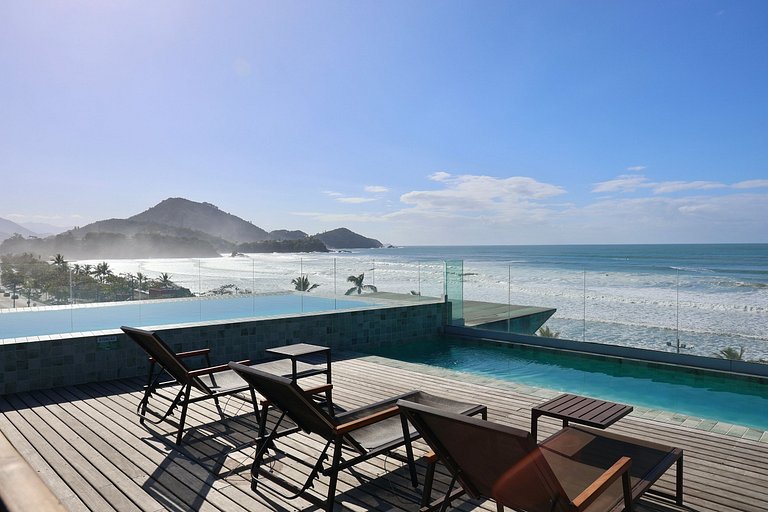 403_Ap 2 quartos pé na areia c/ vista sensacional