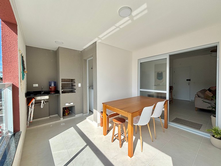 16_ap novo, 2 suítes perto Praia Grande c/ piscina