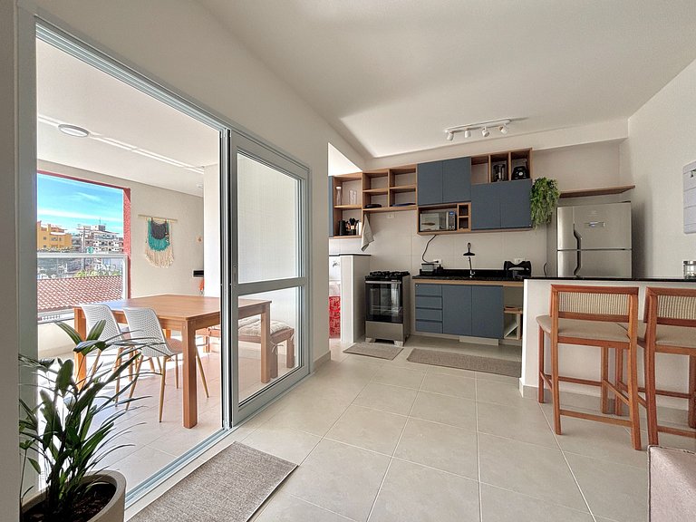 16_ap novo, 2 suítes perto Praia Grande c/ piscina