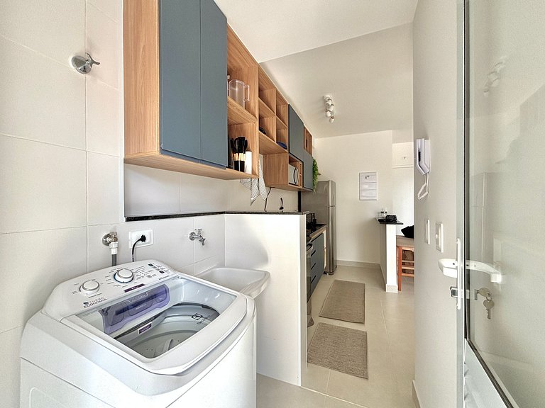 16_ap novo, 2 suítes perto Praia Grande c/ piscina