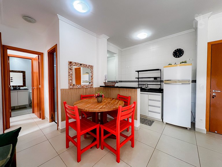 Recanto 210_Apto 2 dorms 100m da praia c/ piscina