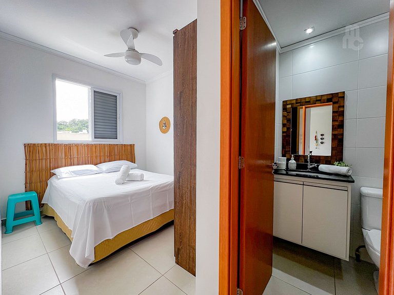 Recanto 210_Apto 2 dorms 100m da praia c/ piscina