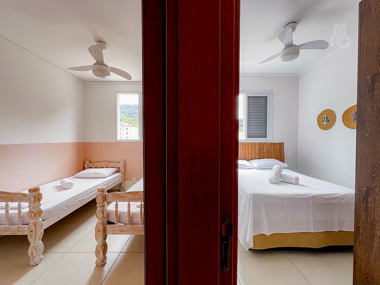 Recanto 210_Apto 2 dorms 100m da praia c/ piscina