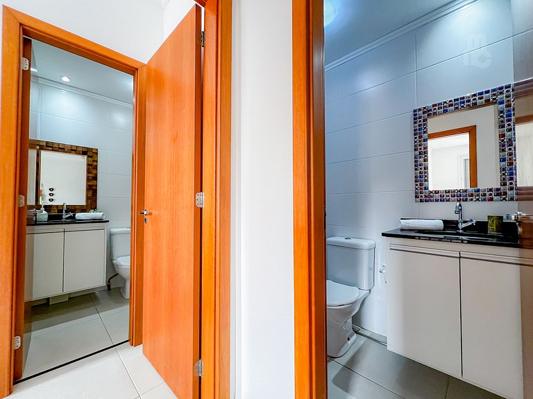 Recanto 210_Apto 2 dorms 100m da praia c/ piscina