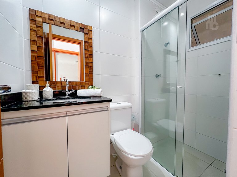 Recanto 210_Apto 2 dorms 100m da praia c/ piscina