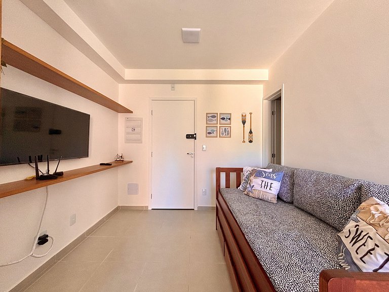 103_ AP novo c/ piscina vista mar 250m da praia