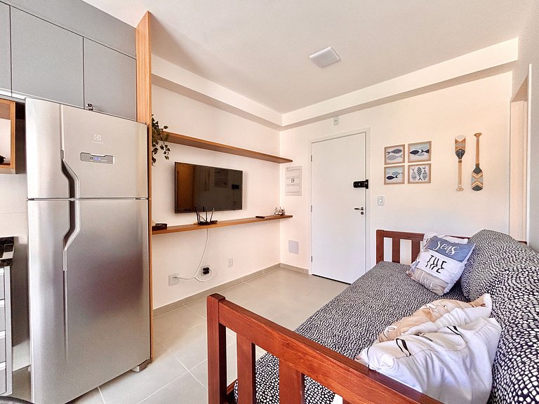 103_ AP novo c/ piscina vista mar 250m da praia