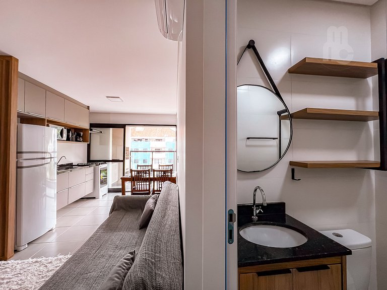 407_AP novo c/ piscina vista mar 250m da praia