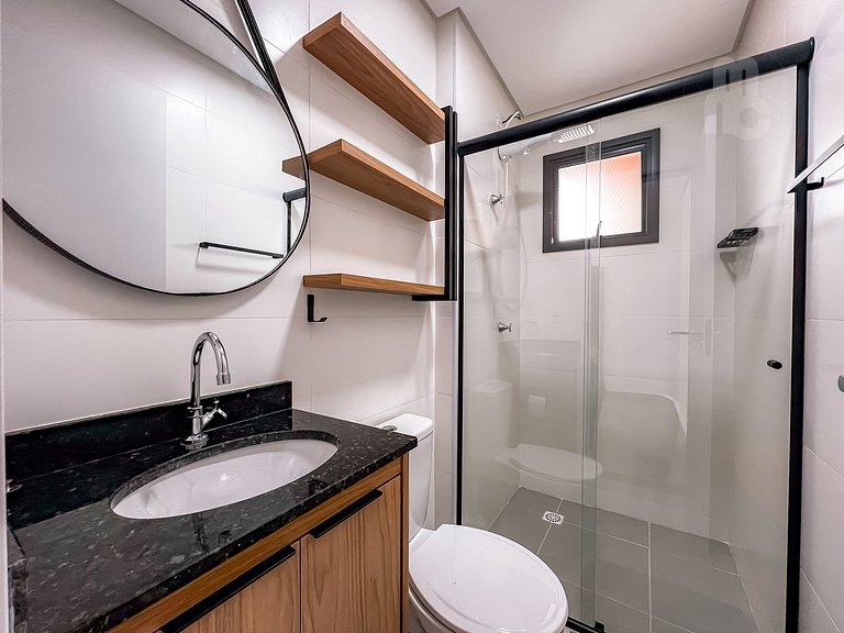 407_AP novo c/ piscina vista mar 250m da praia