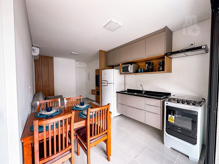 407_AP novo c/ piscina vista mar 250m da praia