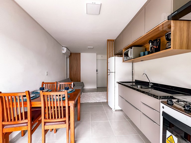 407_AP novo c/ piscina vista mar 250m da praia