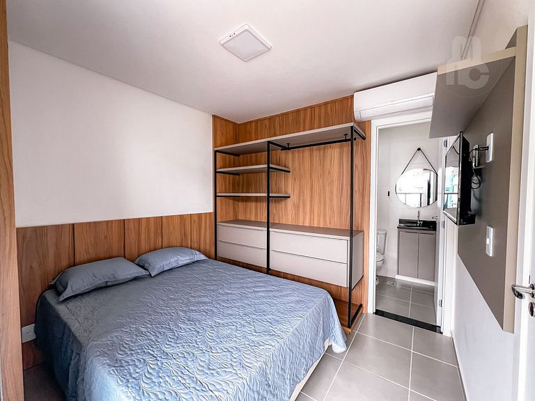 407_AP novo c/ piscina vista mar 250m da praia